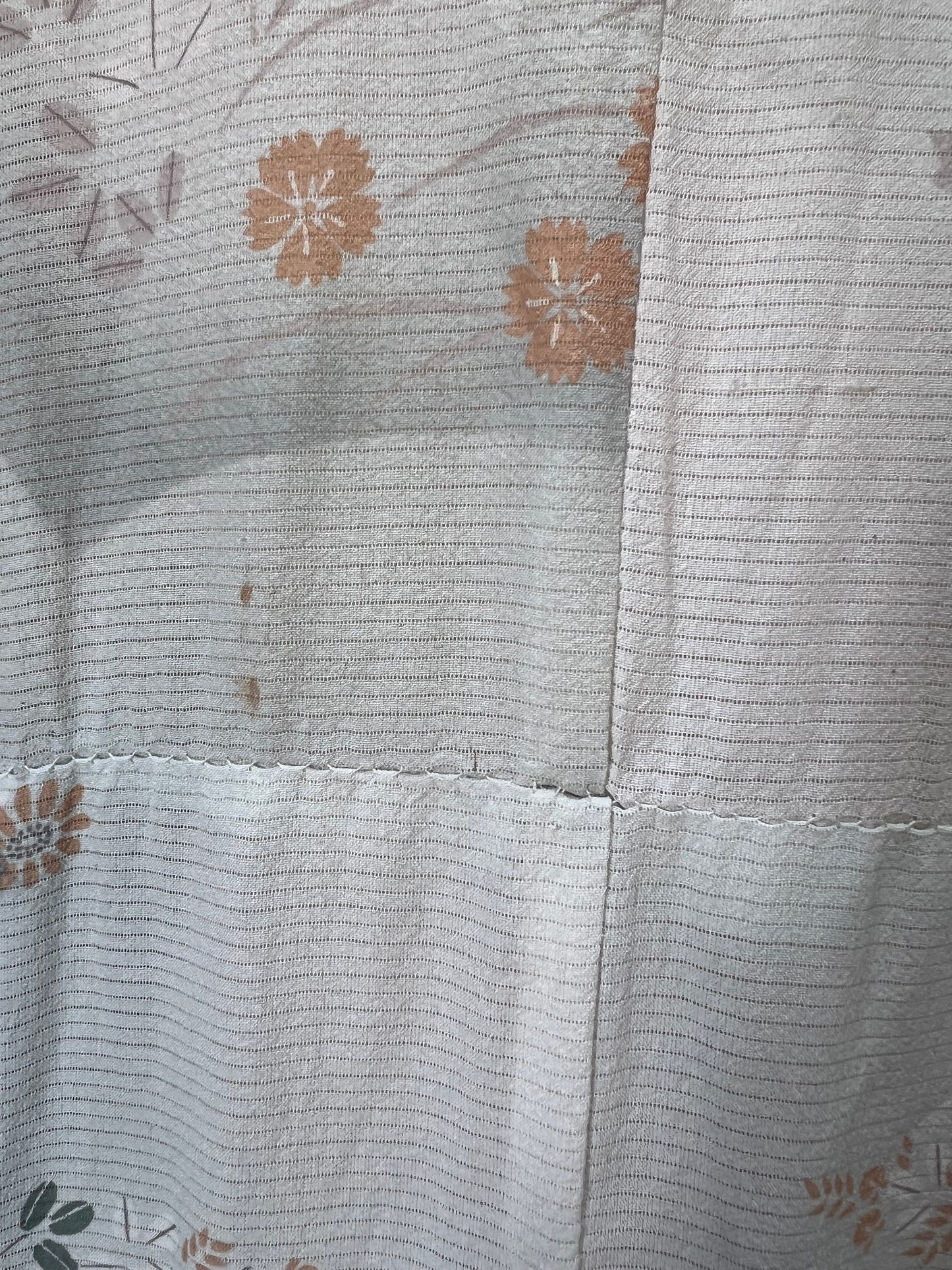 Vintage 1960’s Handmade Abstract Floral Kimono O/S
