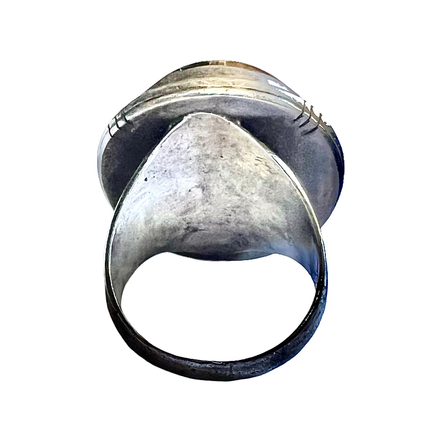 Huge Vintage Tigers Eye Sterling Silver Ring Size 9 1/4