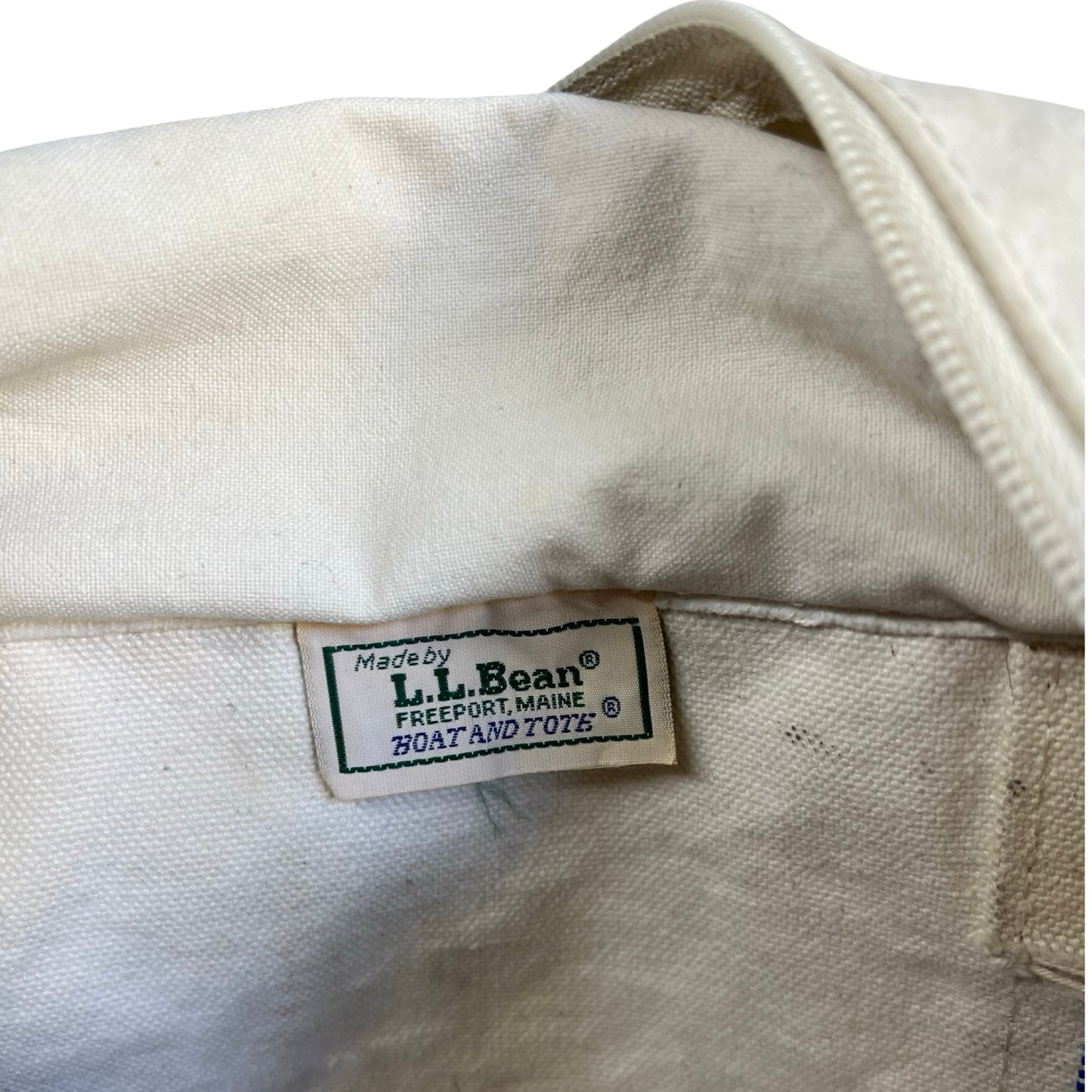 Vintage 1980’s Heavily Distressed LL Bean Boat & Tote Original Repairs