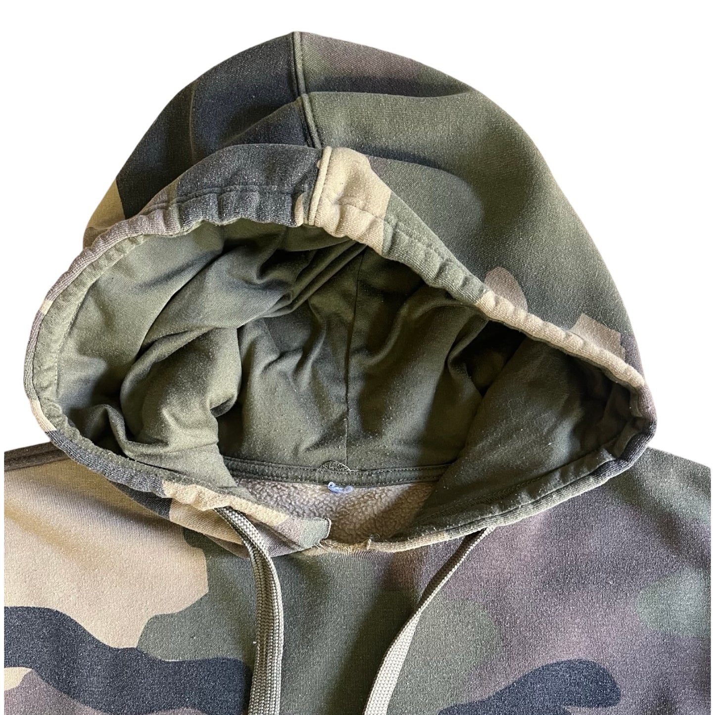 Vintage 90’s Oversized Large Print Faded Camo Hoodie 2XL