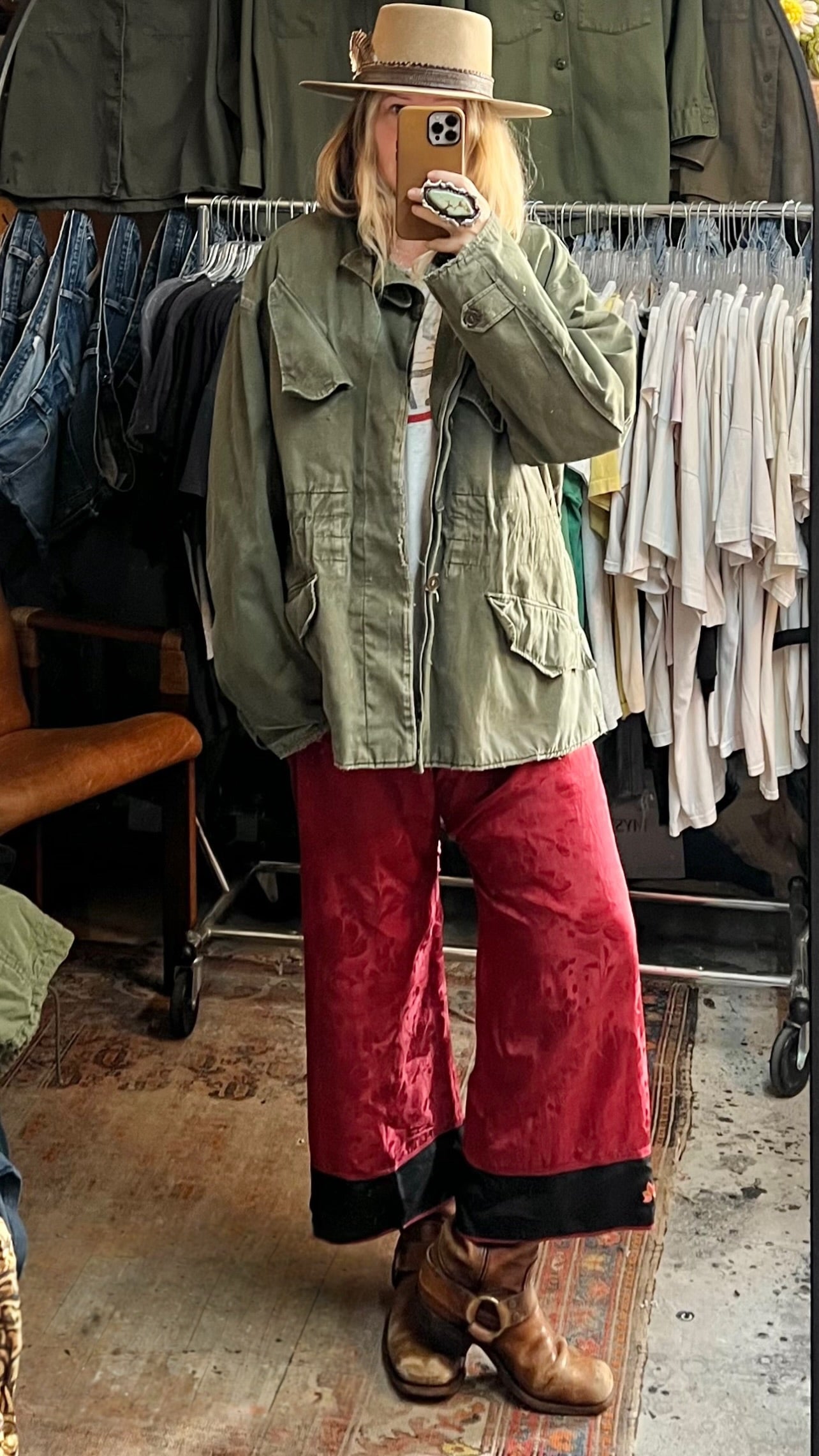 Incredible Rare 1950’s Vintage Distressed Army Jacket XL