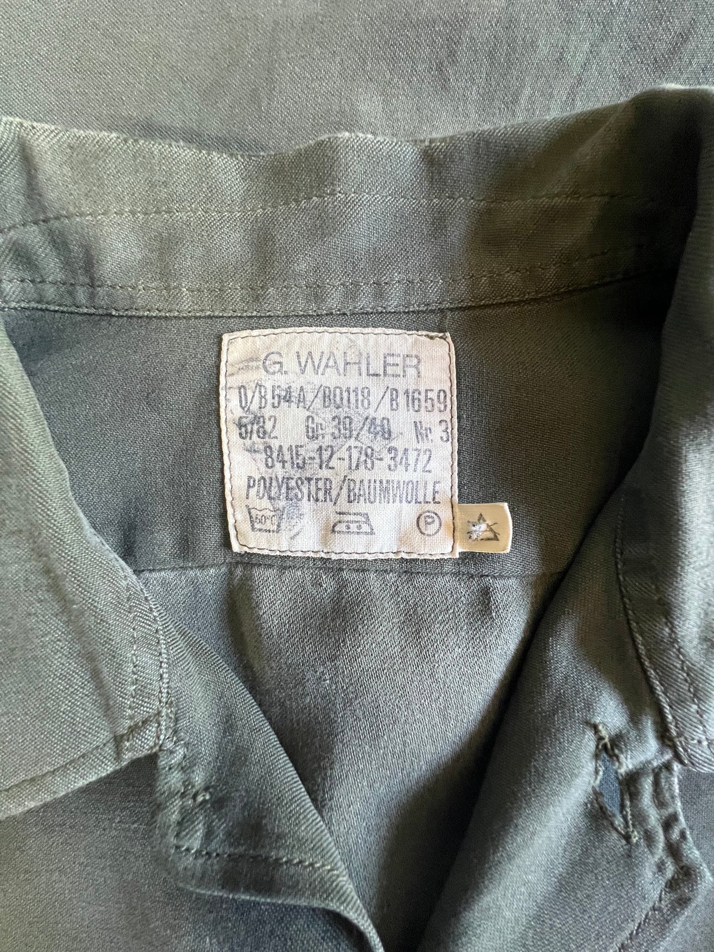 Vintage Army Shirt Jacket Military Uniform L