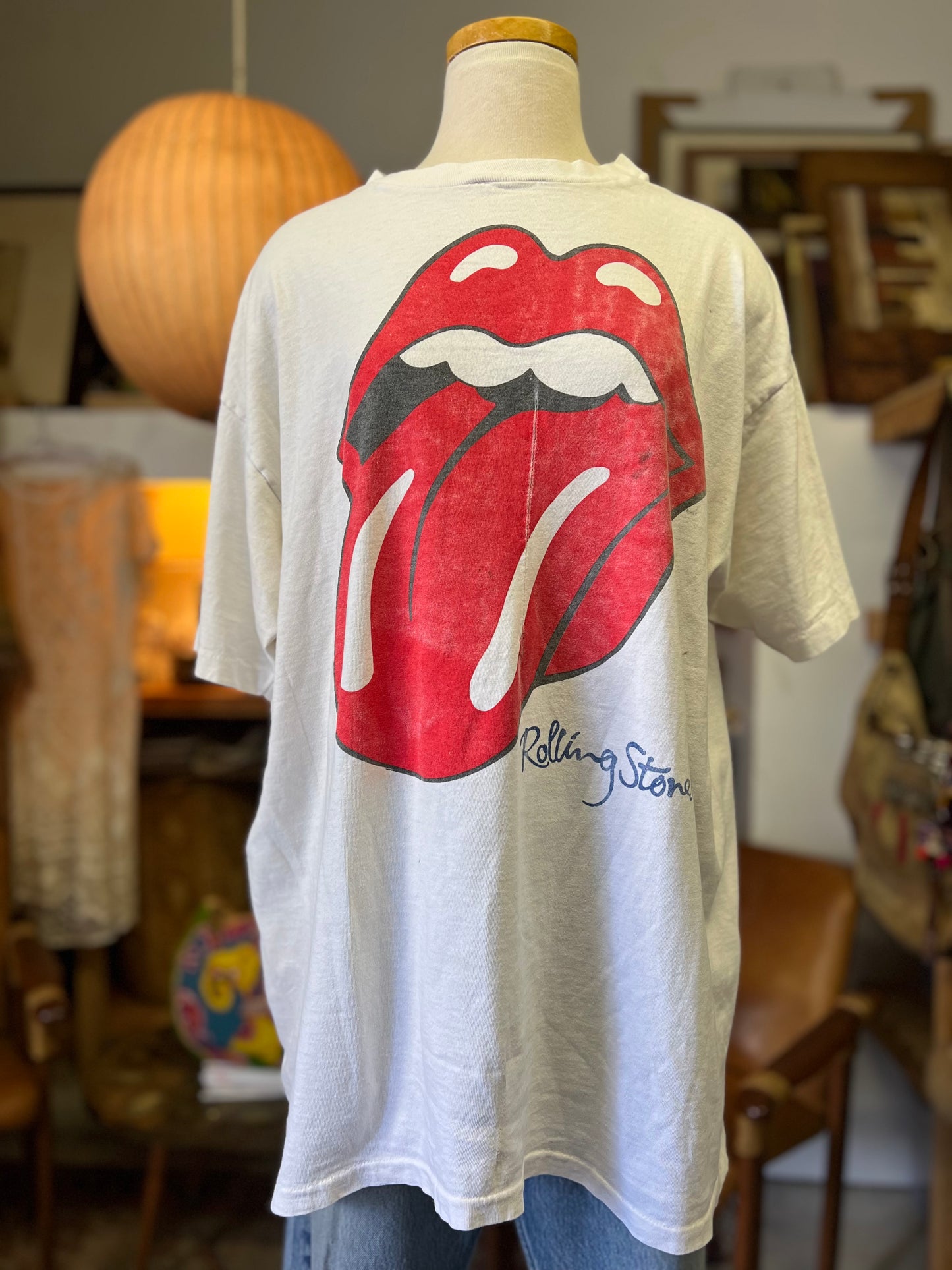 Vintage Rolling Stones 1989 Steel Wheels North American Tour Single Stitch T-Shirt XL/XXL