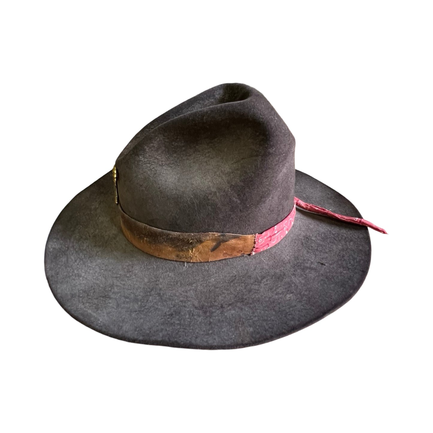Vintage Bespoke Hat Crescent Moon Leather Band Bandana Trim
