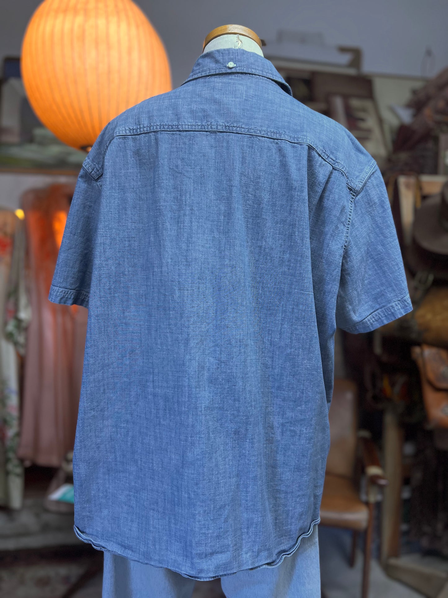 Vintage 90’s LL Bean Chambray S/S Shirt XXL