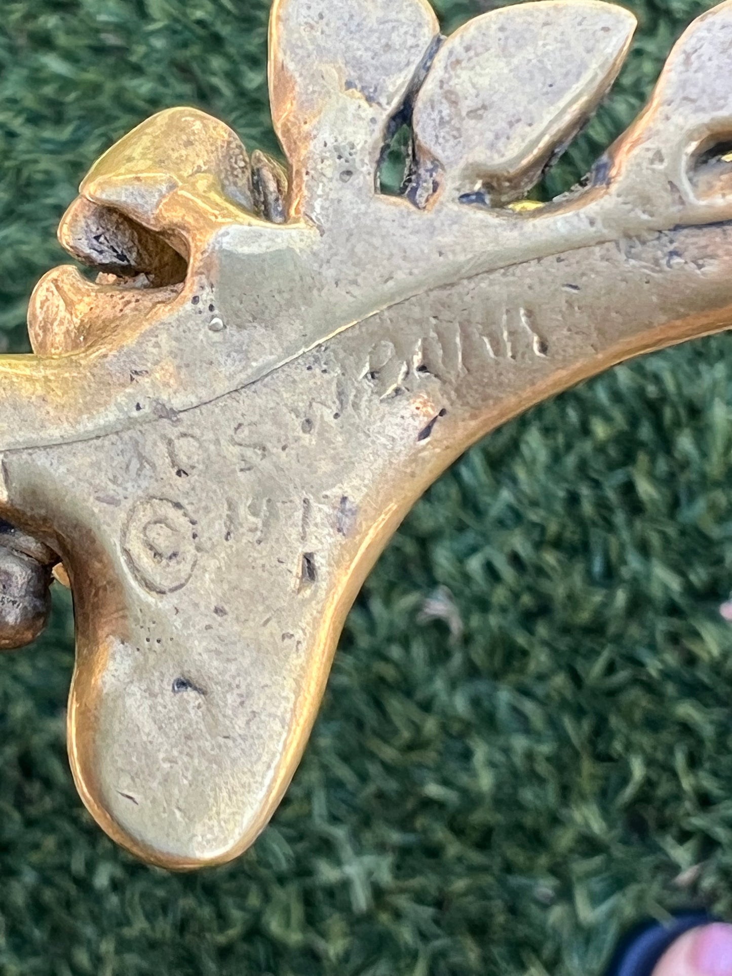 Vintage 1977 Signed Stephen Burr Modernist Brass Cuff