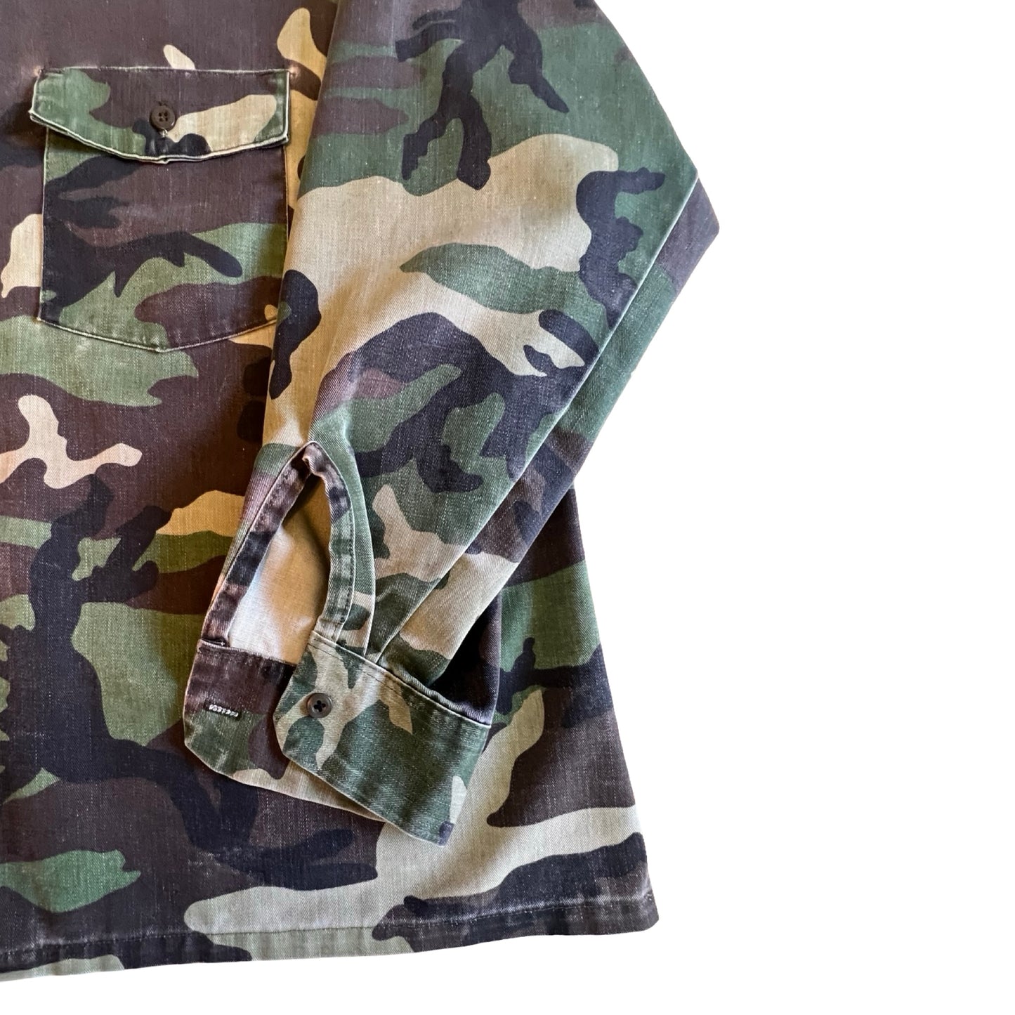 Vintage Dickies Worn & Distressed Camo Work Shirt XL