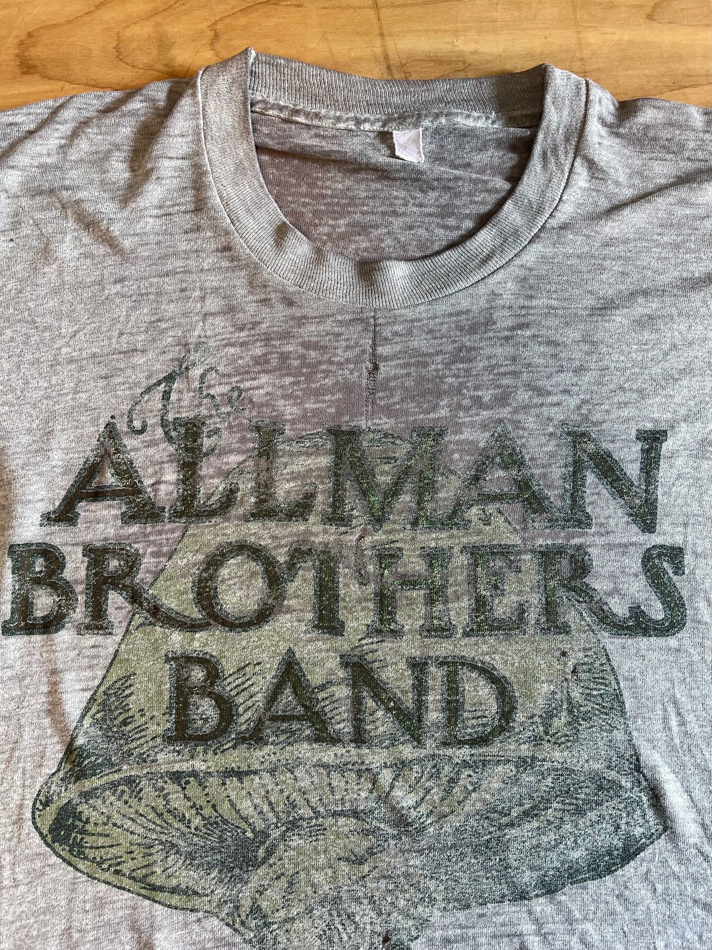 Vintage The Allman Brothers Band 1990 Seven Turns Thrashed Single Stitch Tee L