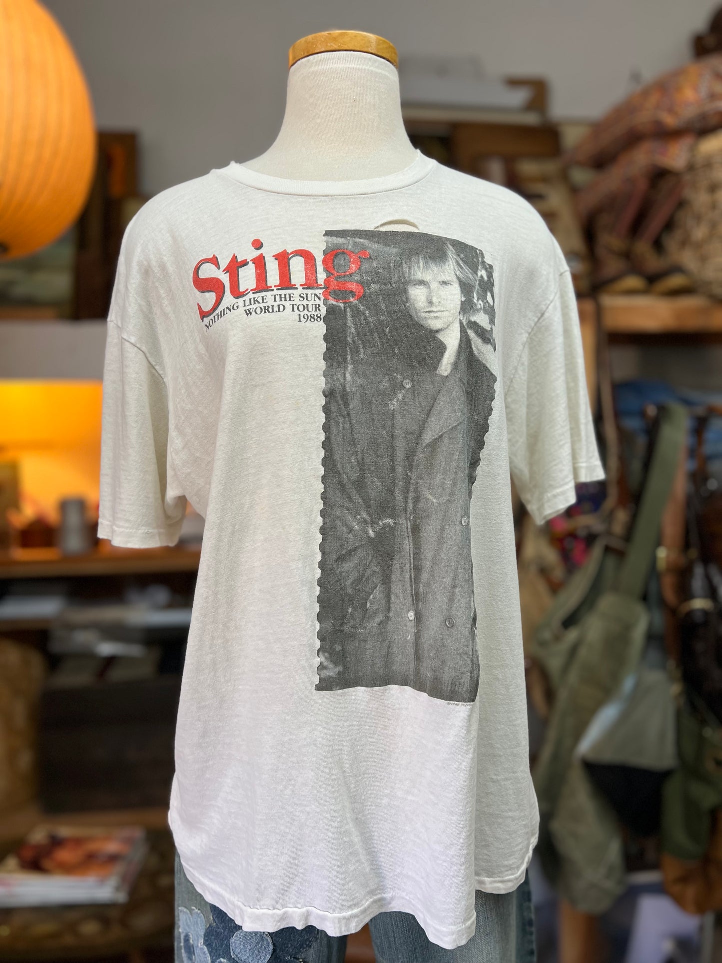 Vintage Sting 1988 Nothing Like The Sun Single Stitch Distressed Tour T-Shirt