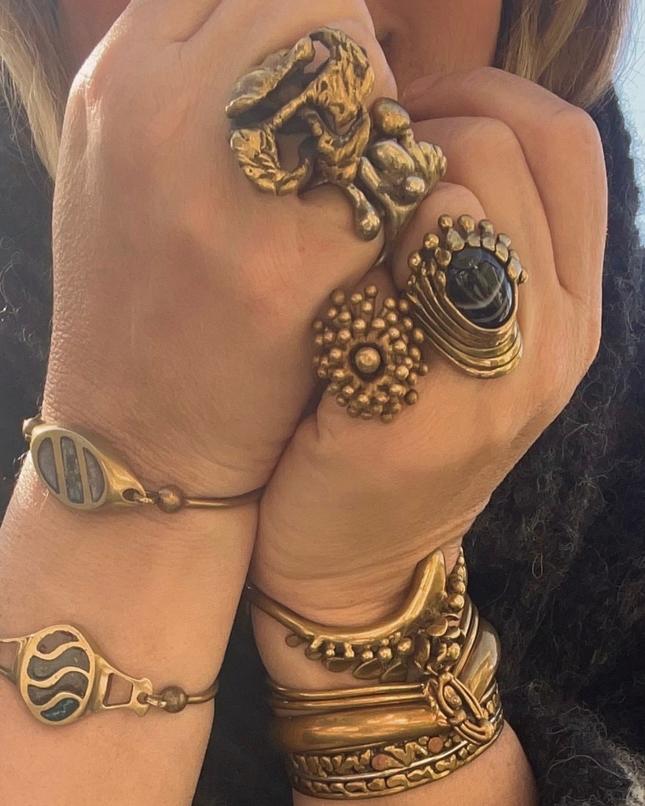 Vintage 60’s Modernist Brass Ring Pal Kepenyes Era 6.5