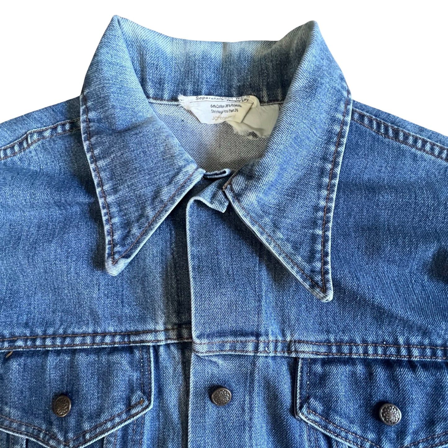 Vintage 70’s JC Penney Denim Snap Front Workwear Jacket