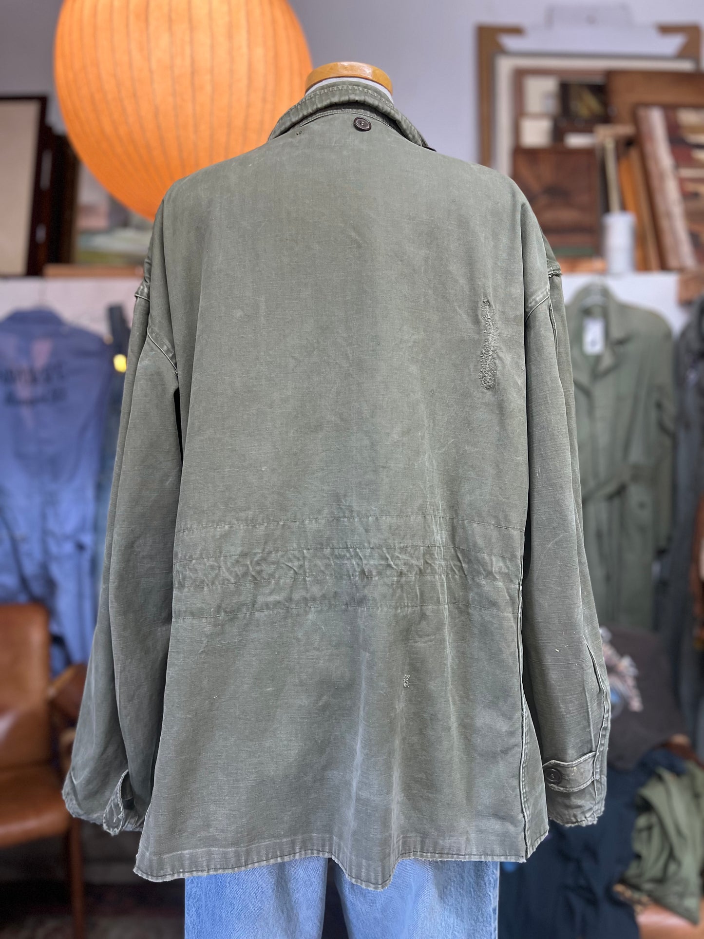 Incredible Rare 1950’s Vintage Distressed Army Jacket XL