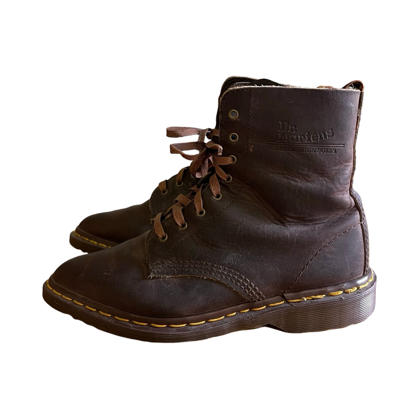 Vintage Rare Dr Martens Alix Boot Air Wair 8 Hole Soft Brown Leather Docs 8.5