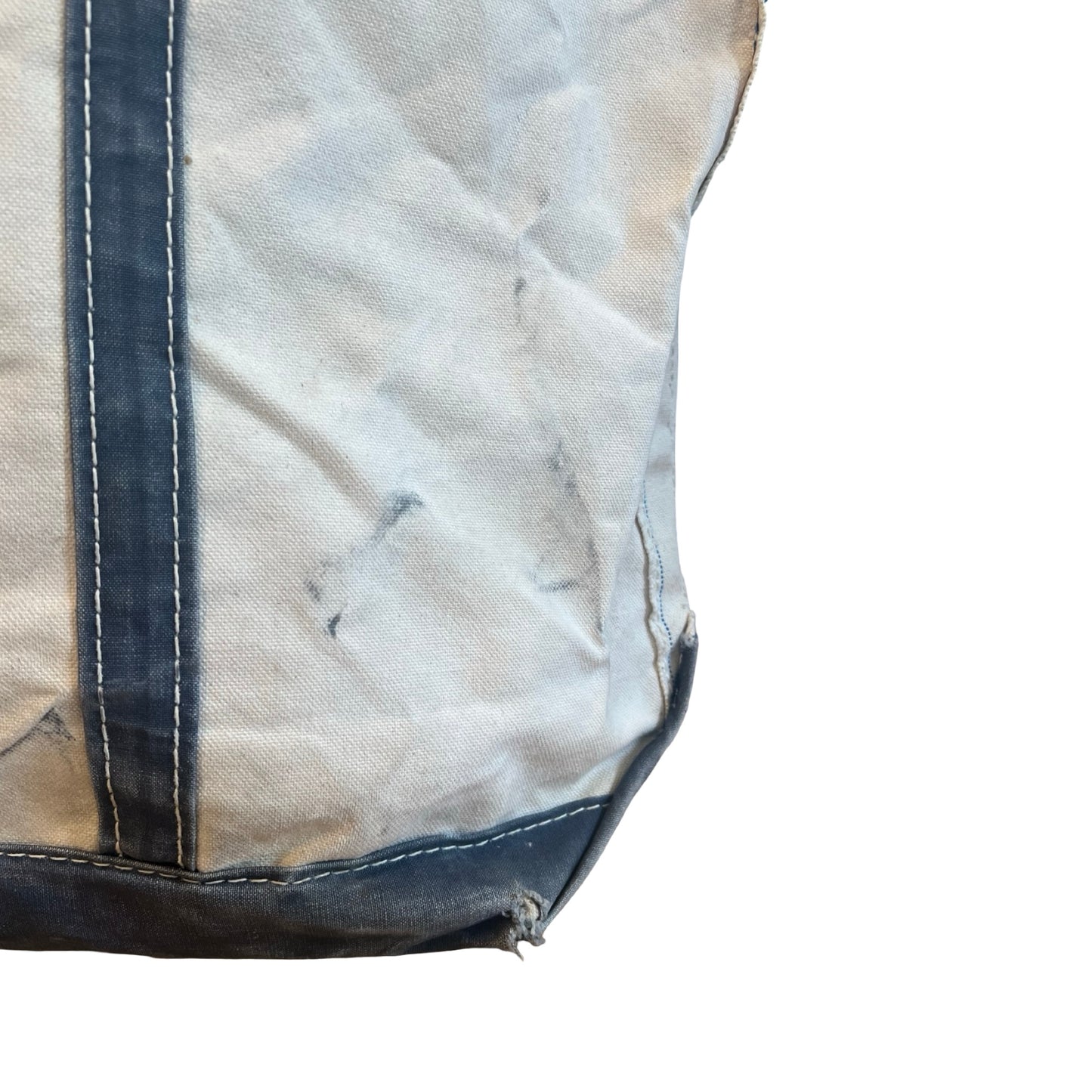 Vintage 80’s Worn To Perfection Lands End Distressed Canvas Boat & Tote XL