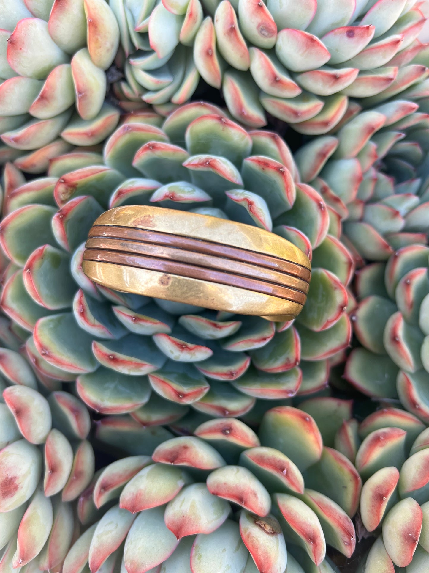 Vintage 1980’s Mixed Metal Brass & Copper Cuff