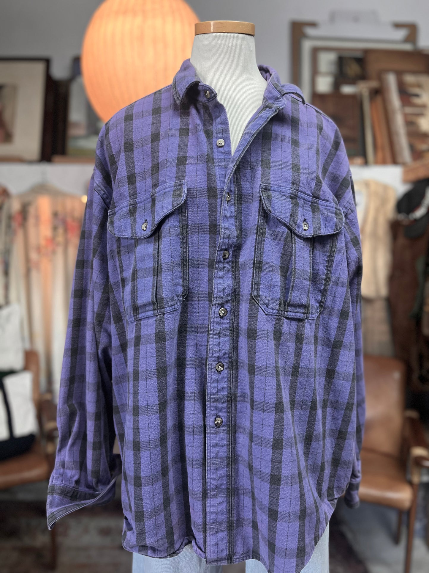 Vintage 90’s Filson Heavy Faded Purple Oversized Flannel XXL