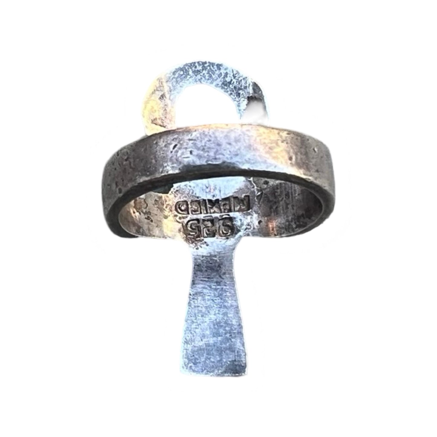 Vintage 70’s Sterling Silver Ankh Ring Size 6.25