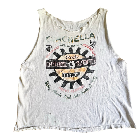 Super Rare Vintage Coachella Music Festival 1999 Cut Off T-Shirt Tank XL