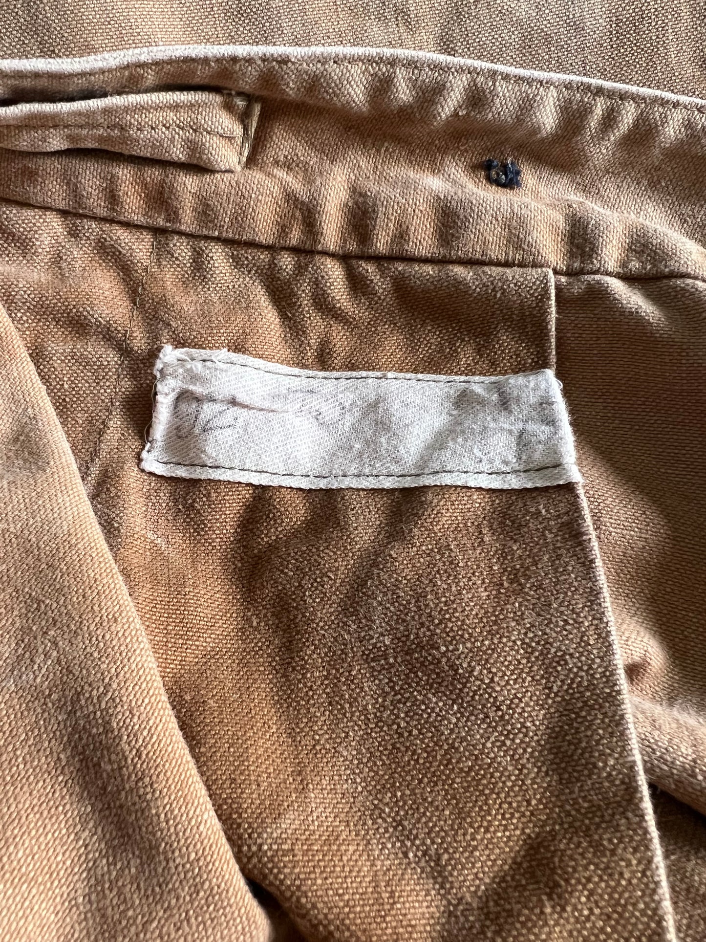 Vintage 1940’s French Duck Canvas Buckle Back Chore Pants