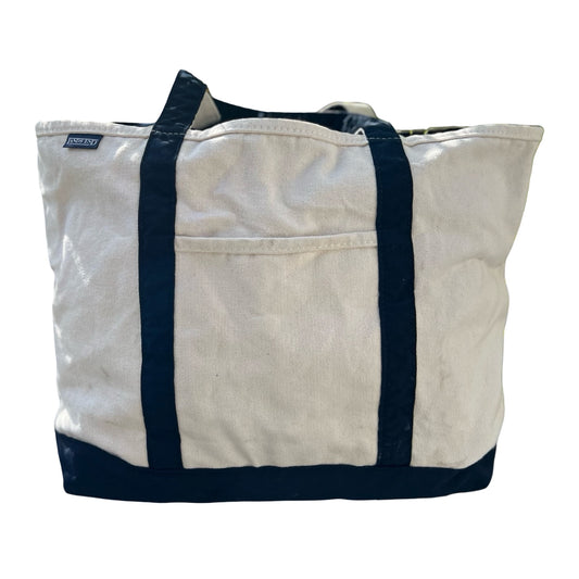 Vintage 90’s Classic Lands End Navy Canvas Tote XL