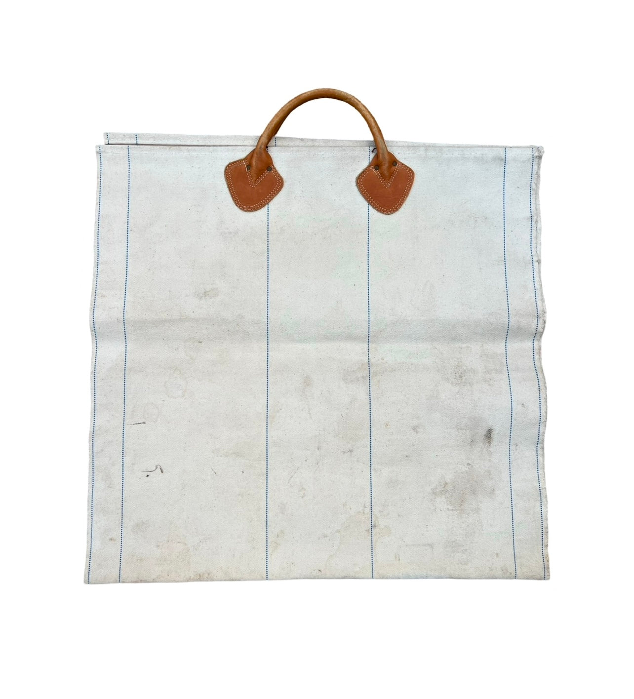Vintage 80’s LL Bean Canvas & Lether Handle Firewood Carrier Tote
