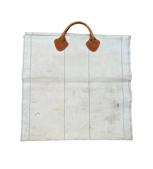 Vintage 80’s LL Bean Canvas & Lether Handle Firewood Carrier Tote