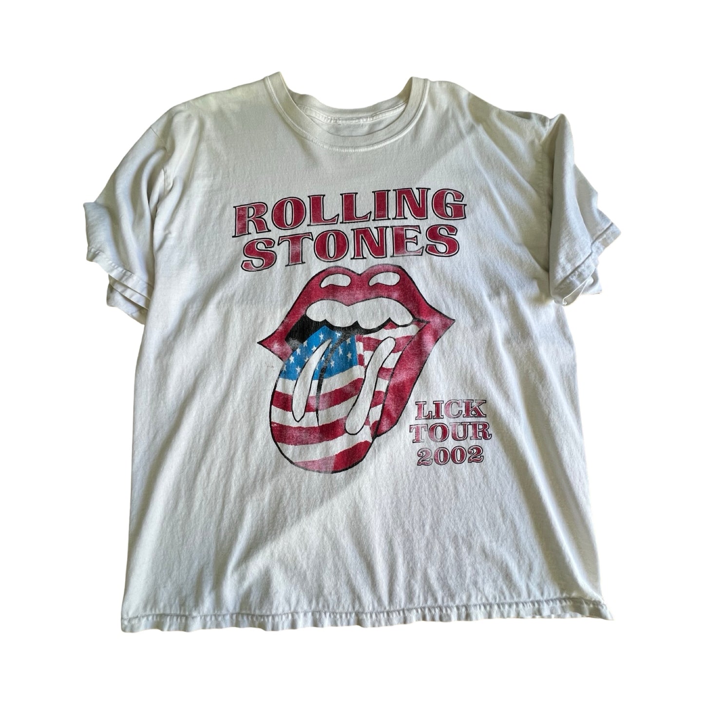 Vintage Rolling Stones Lick Tour 2002 Oversized Double Sided Tee