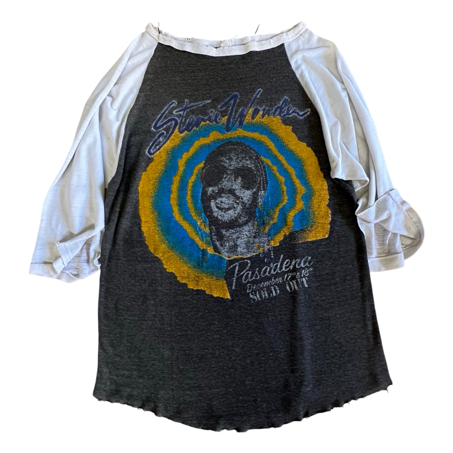 SUPER RARE!! Vintage Stevie Wonder 1971 Sold Out Pasadena Rock Tee