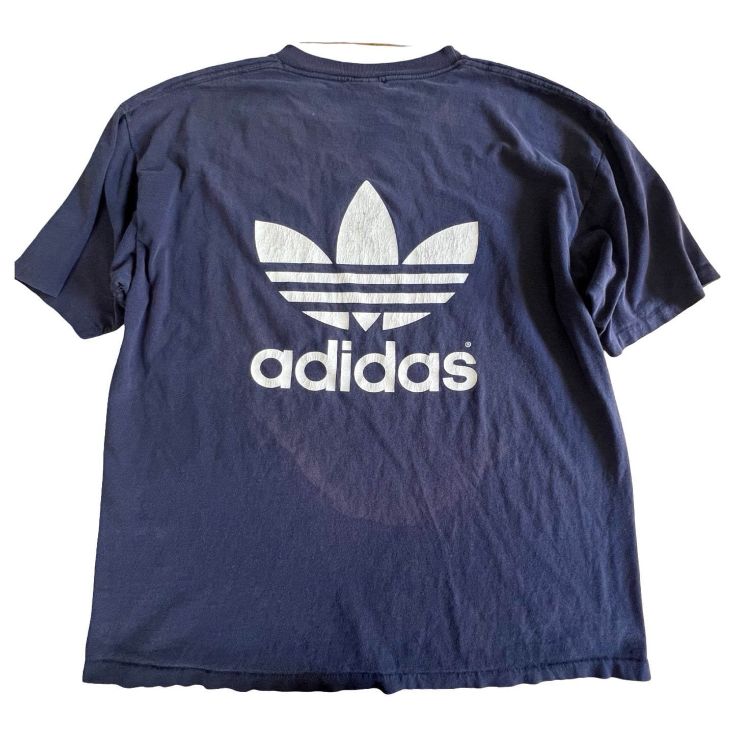 Rare Vintage 1980’s Adidas Single Stitch Double Sided Trefoil Logo Tee XL