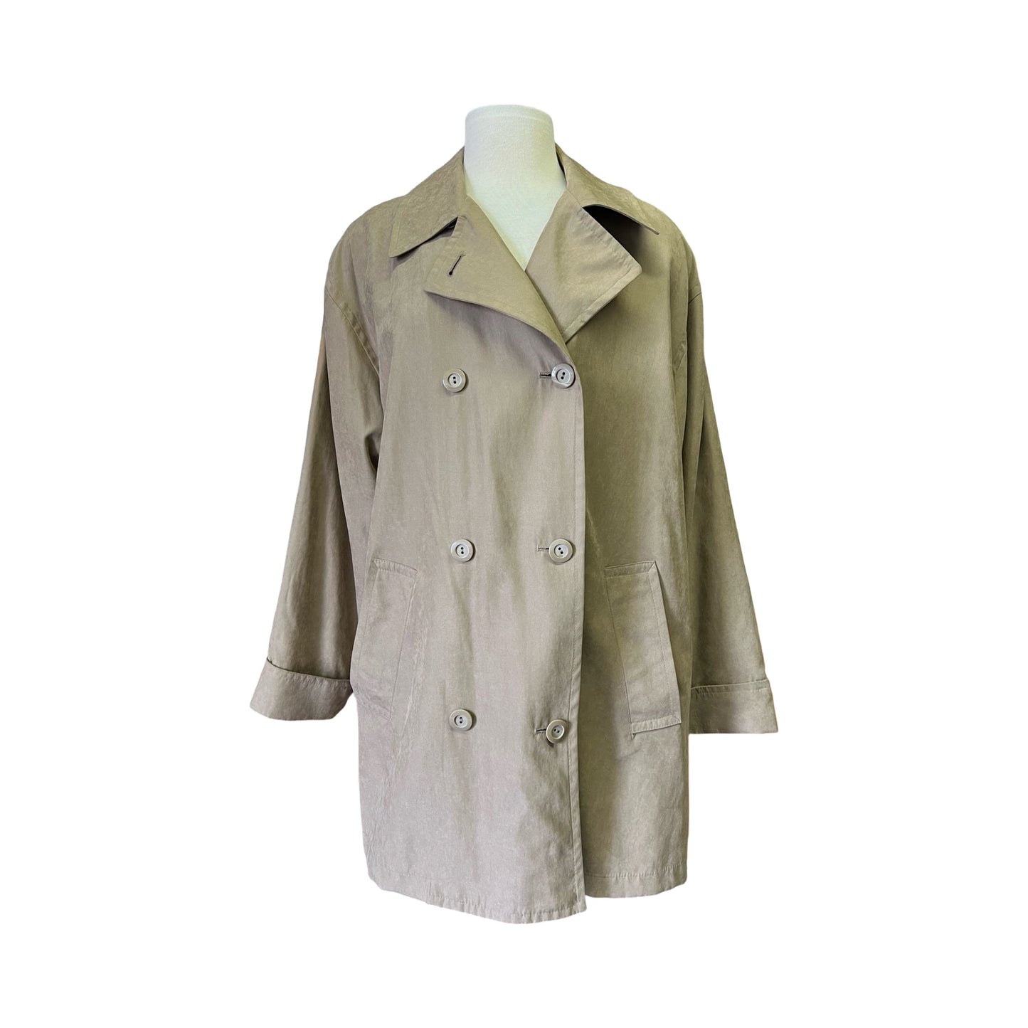 Vintage London Fog Oversized Double Breasted Trench Coat Pea Coat M-XL