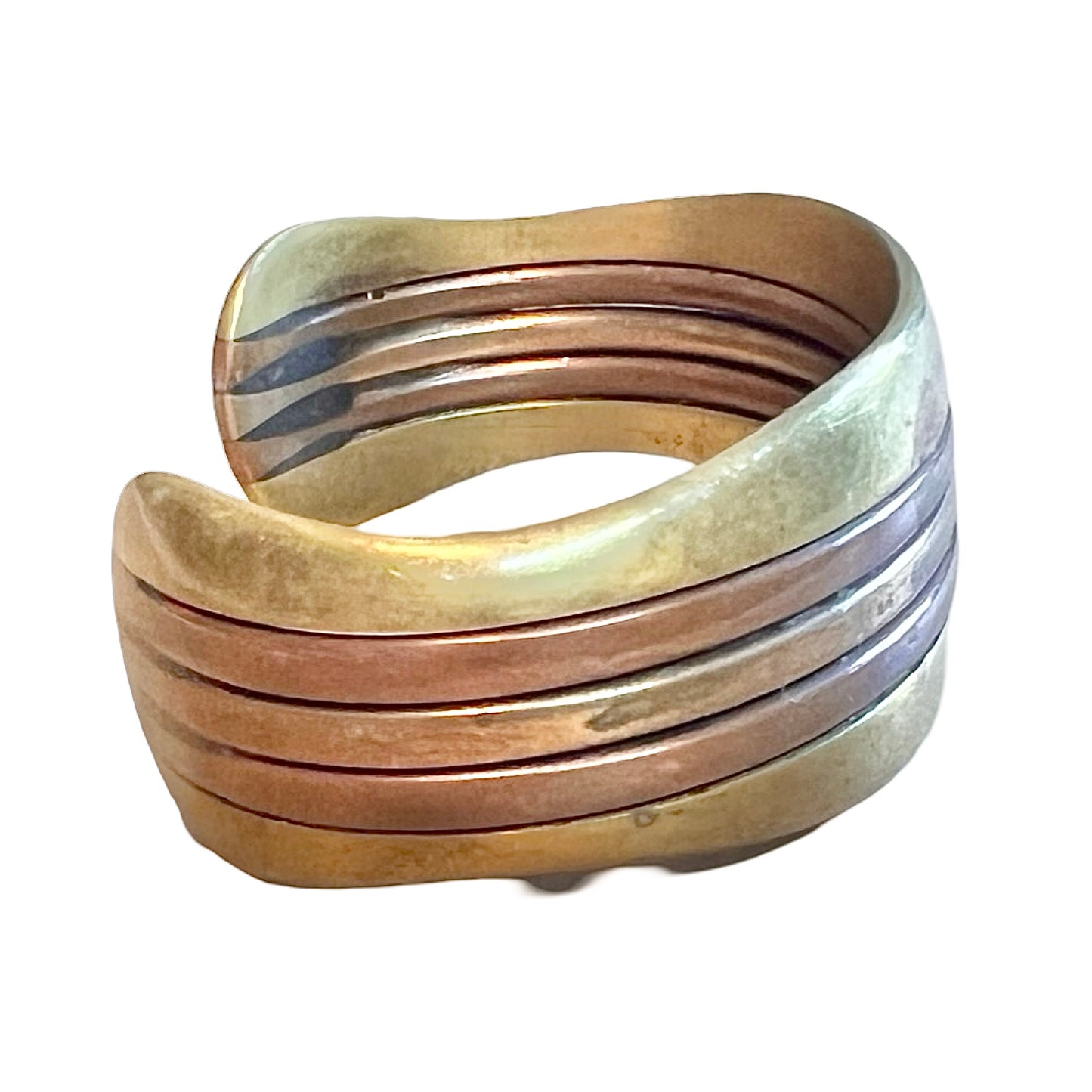 Vintage 1980’s Mixed Metal Brass & Copper Cuff
