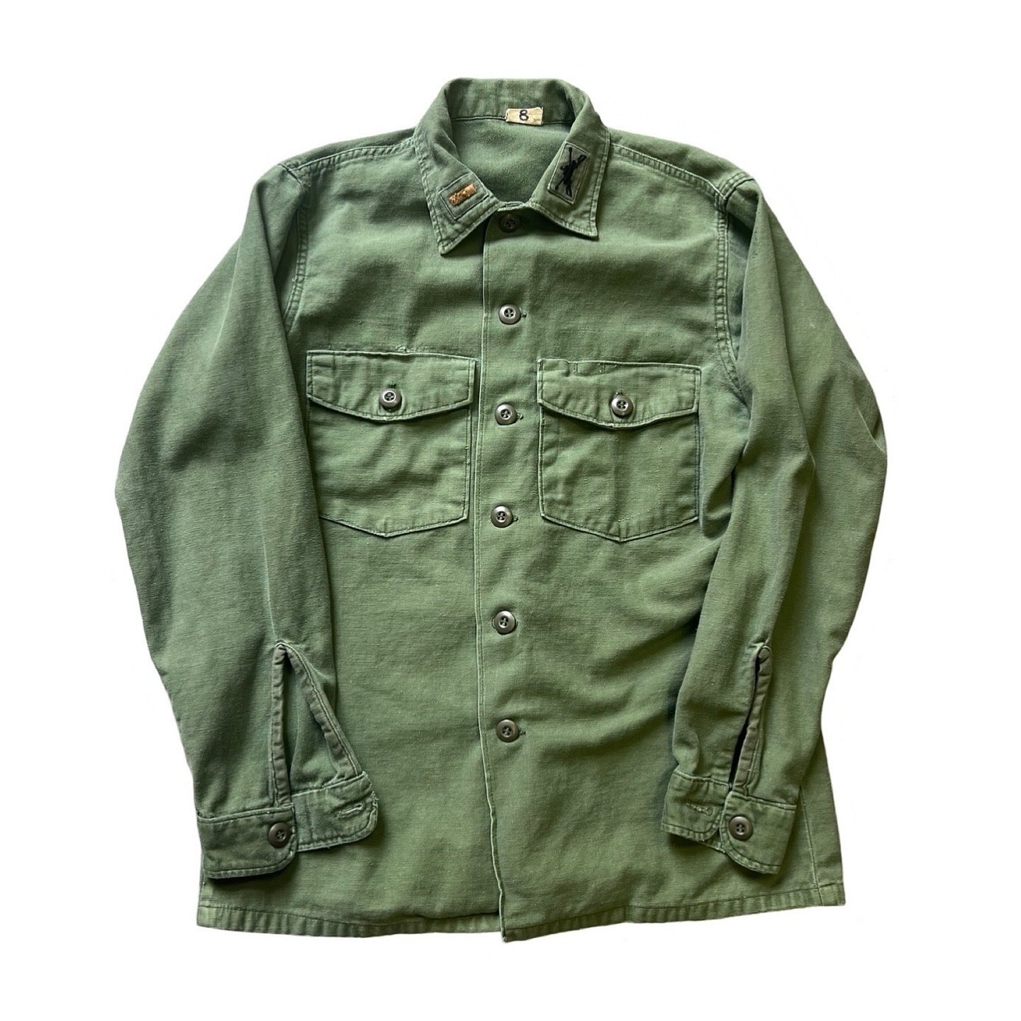 Vintage Army Jacket w/Patches and Original Beauchamping Art Sample “I Love My Family” Tribe Transfer
