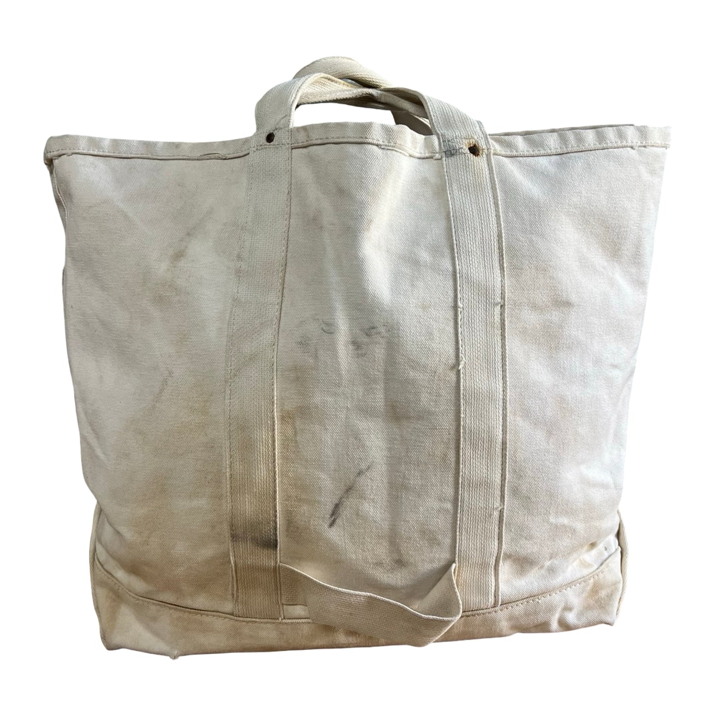 Huge Vintage 1940’s Distressed Heavy Canvas Lineman Tote XL