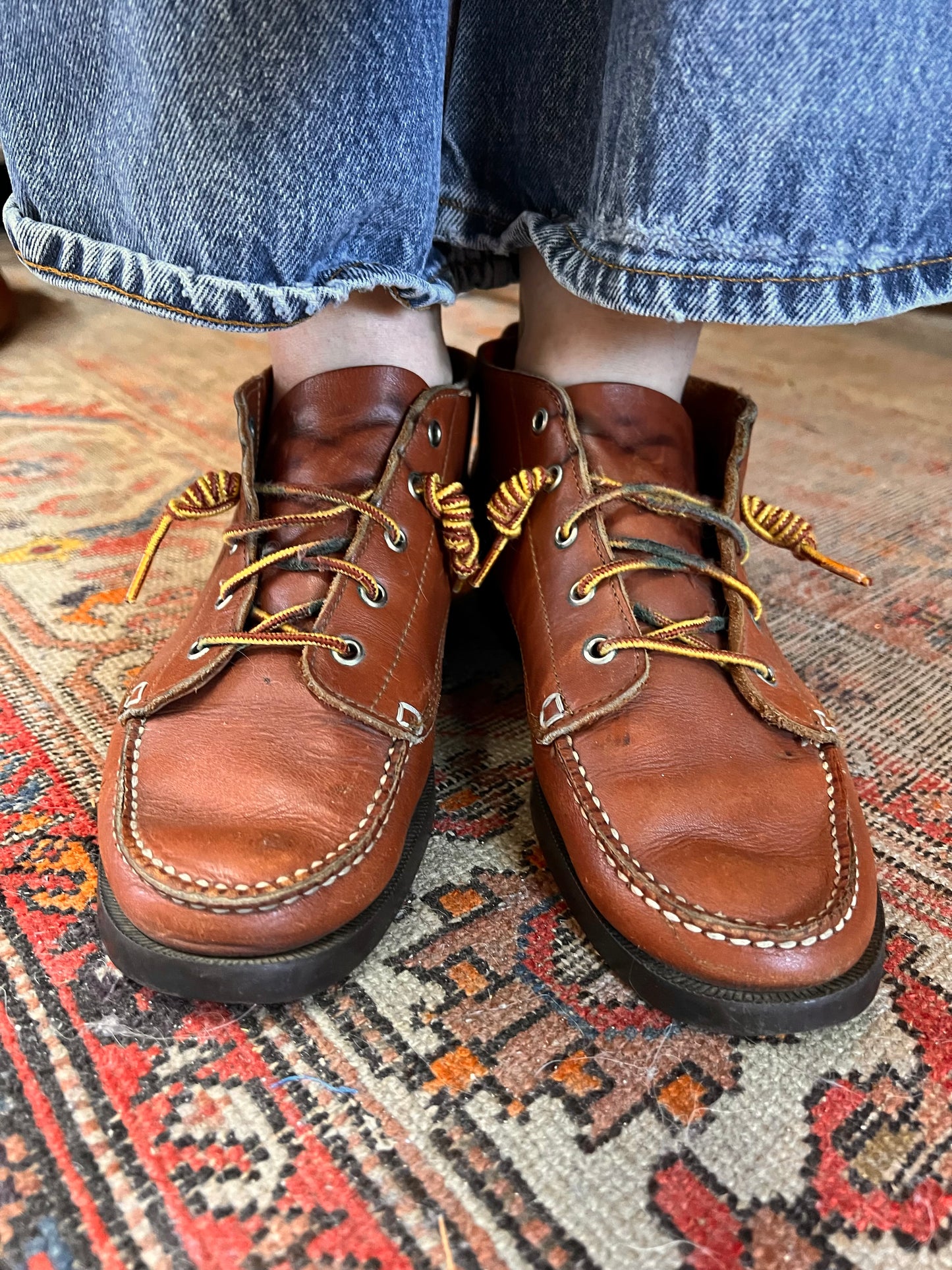 Vintage 80’s Bass Moccasin Ankle Boots 8.5