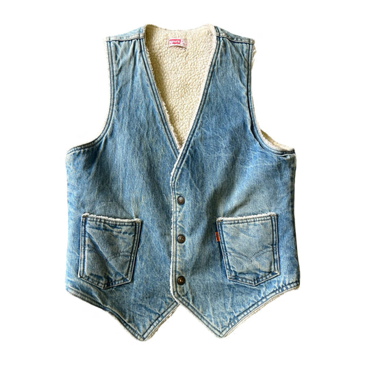 Vintage Levi’s Orange Tab Sherpa Lined Denim Vest