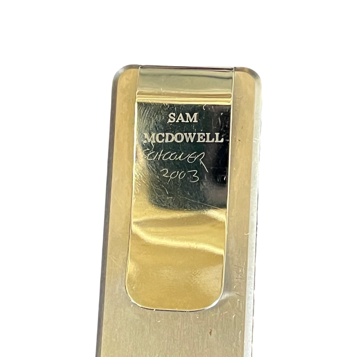 Vintage Sam Mcdowell Silver & Scrimshaw Schooner Money Clip Signed 2003