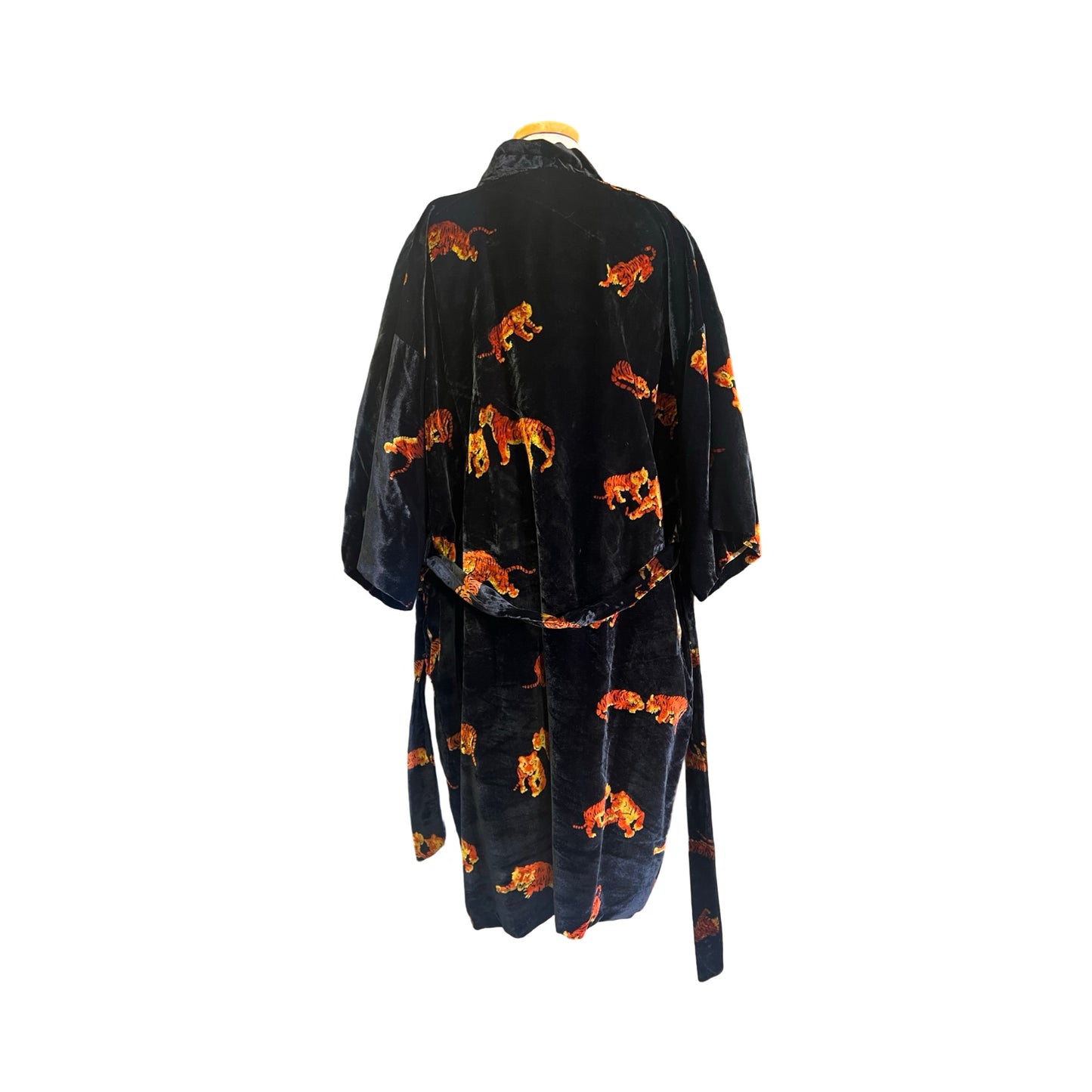 Rare Vintage 80’s Dunhill Velvet Tiger Print Robe Smoking Jacket