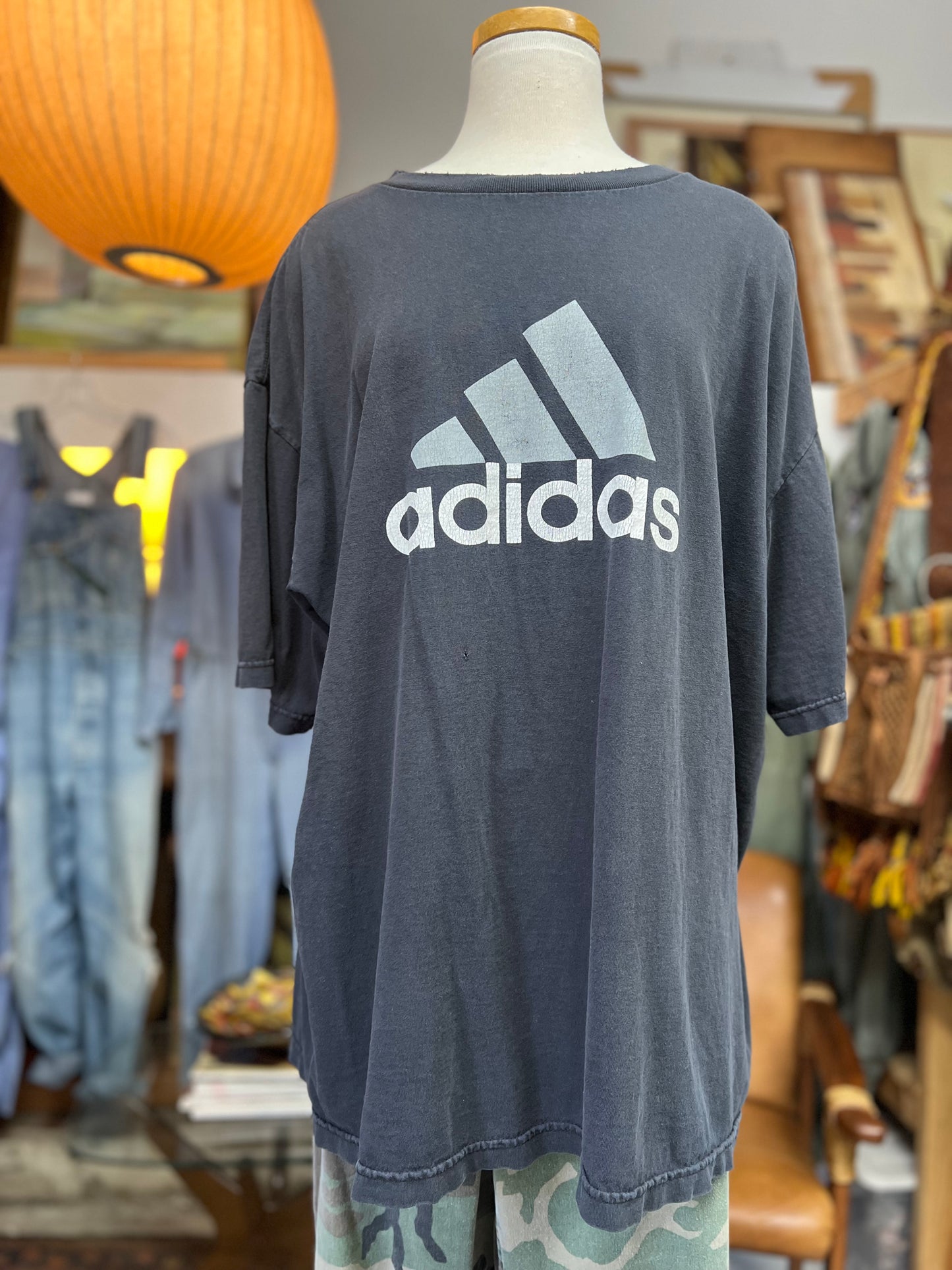 Vintage 90’s Oversized Distressed Adidas Tee 2XL