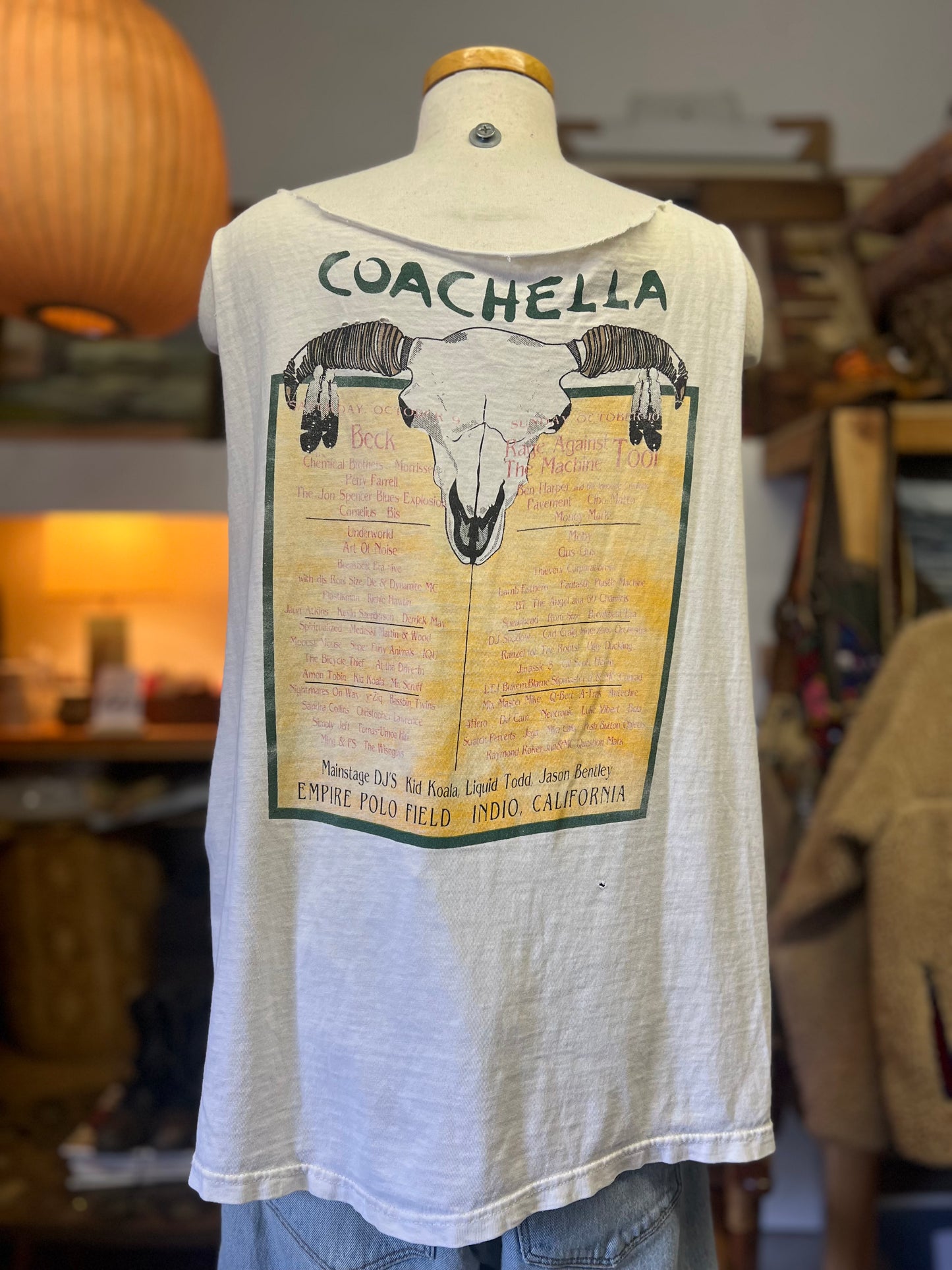 Super Rare Vintage Coachella Music Festival 1999 Cut Off T-Shirt Tank XL