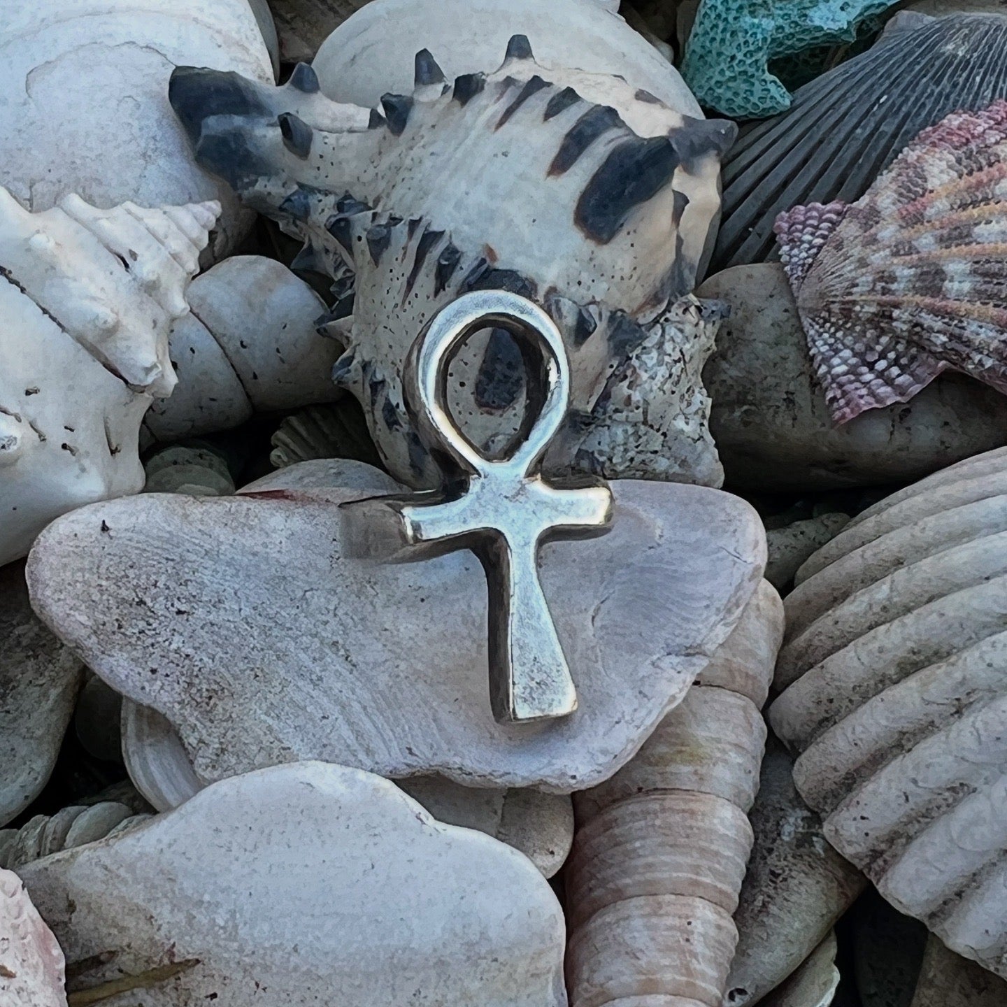 Vintage 70’s Sterling Silver Ankh Ring Size 6.25