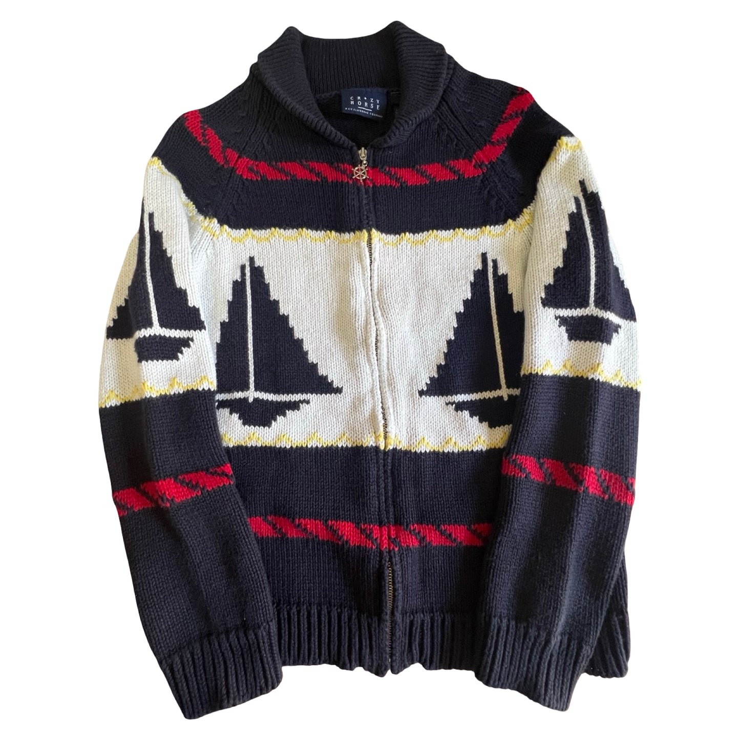 Vintage 90’s Sailboat Cardigan Liz Claiborne S