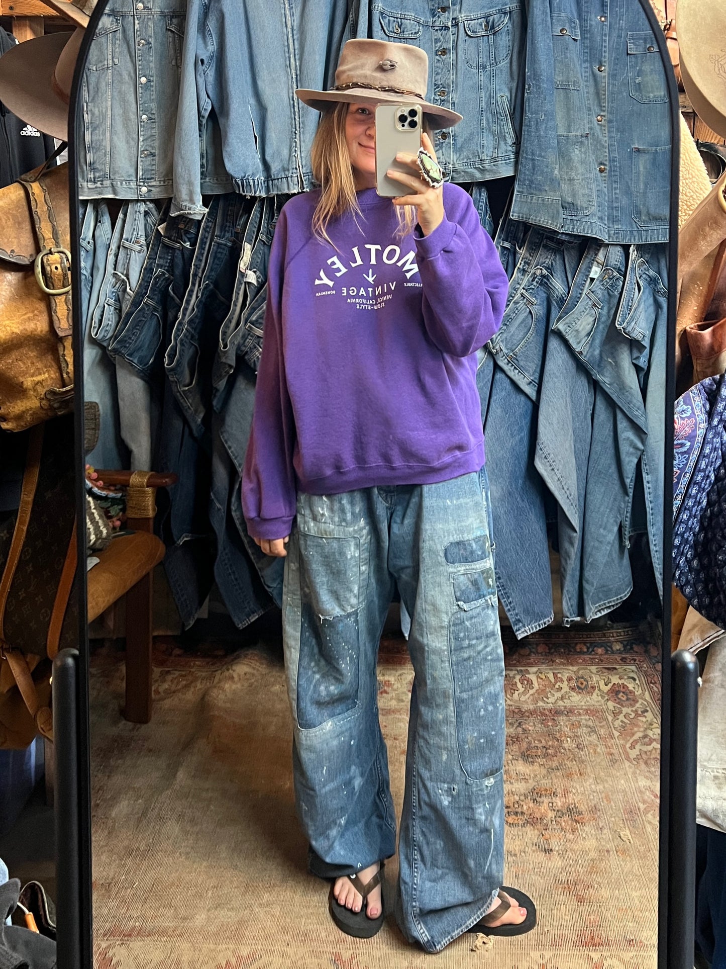Vintage Purple 1980’s Tultex Raglan Crewneck Sweatshirt w/ MV Logo XXL #21
