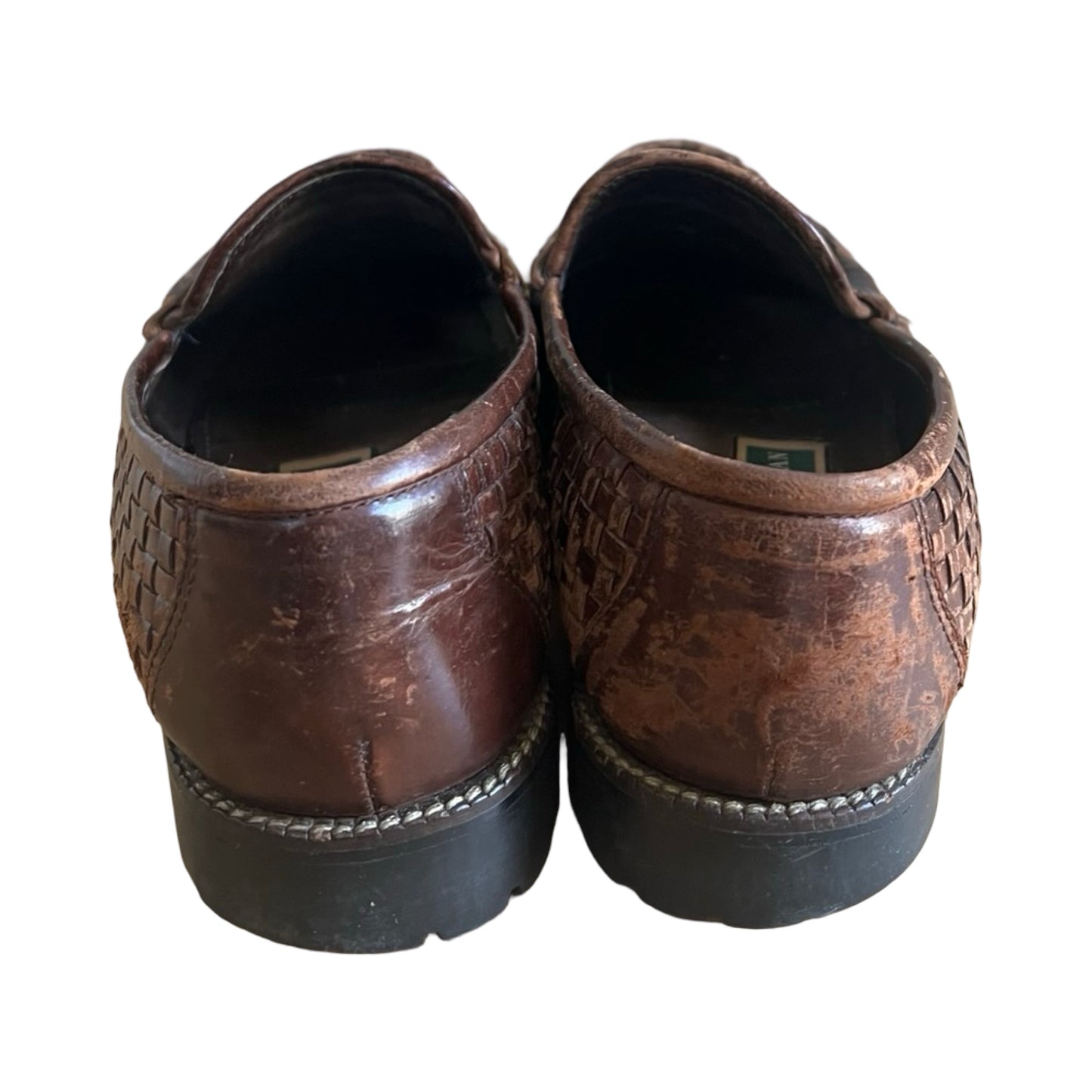 Vintage Cole Haan Woven Leather Loafers Worn to Perfection 7