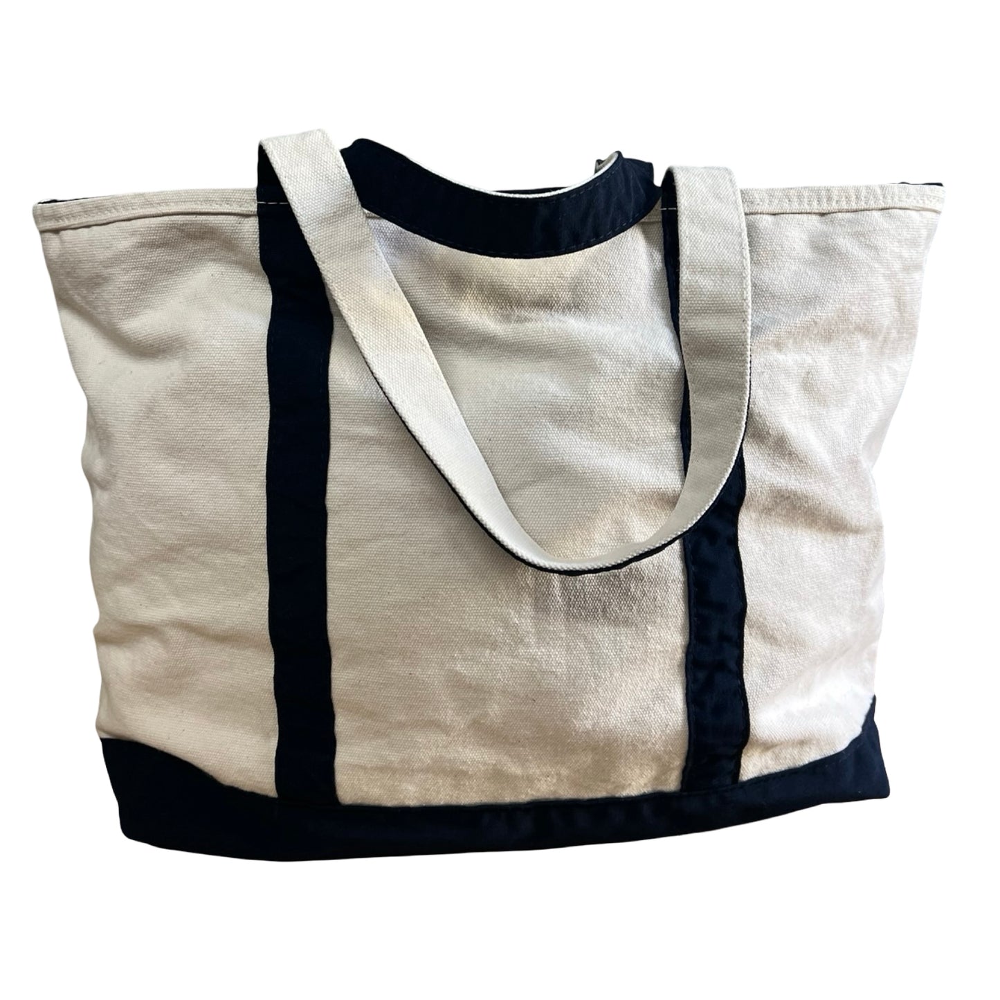 Vintage 90’s Classic Lands End Navy Canvas Tote XL