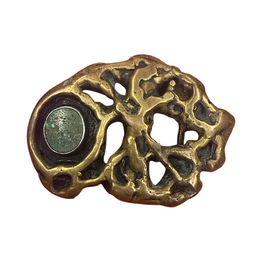 Vintage Rare 60’s/70’s Modernist Brass Belt Buckle Brutalist Jack Boyd Era