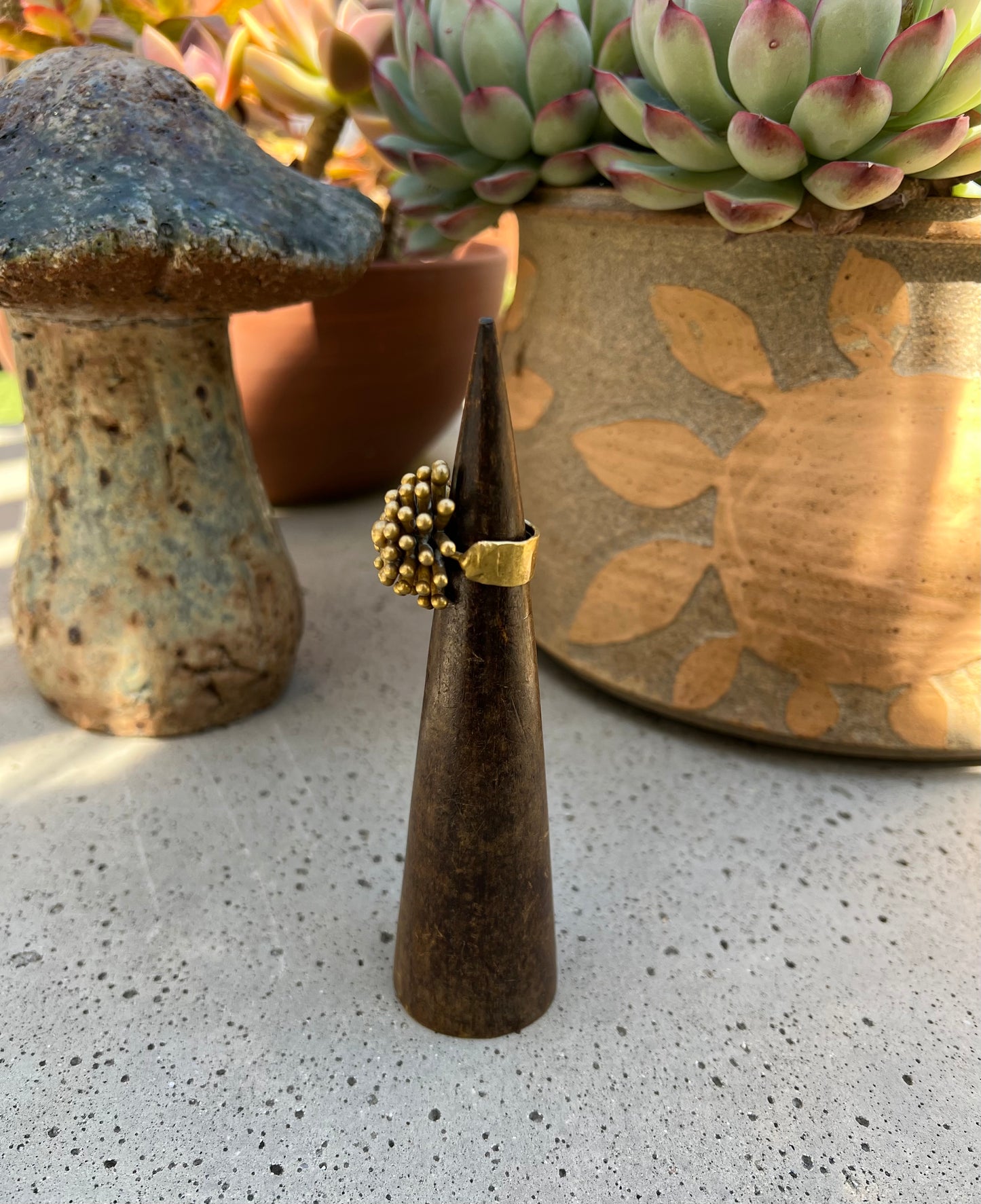 Vintage 60’s Modernist Brass Ring Pal Kepenyes Era 6.5