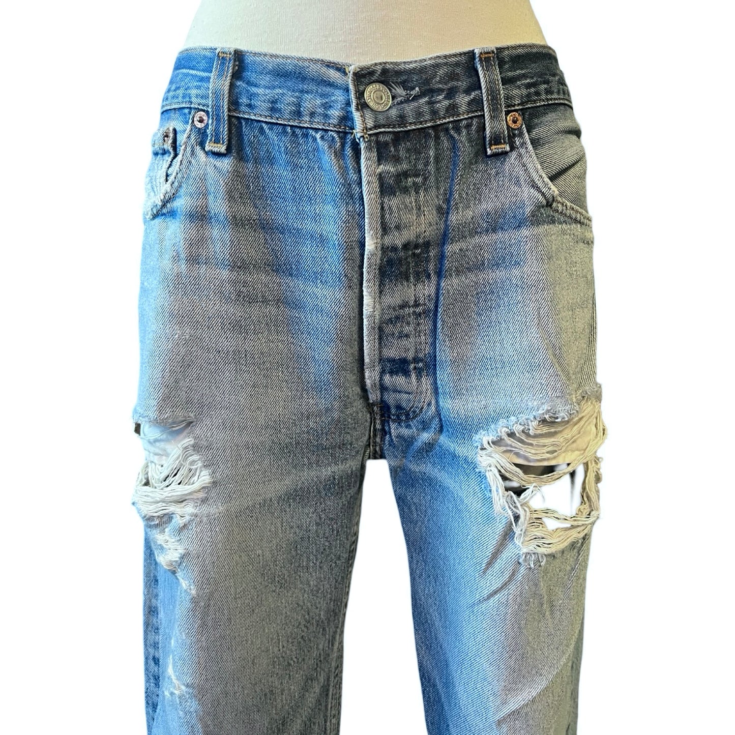 Vintage Distressed Levi’s Button Fly 501’s 34 X 28.5
