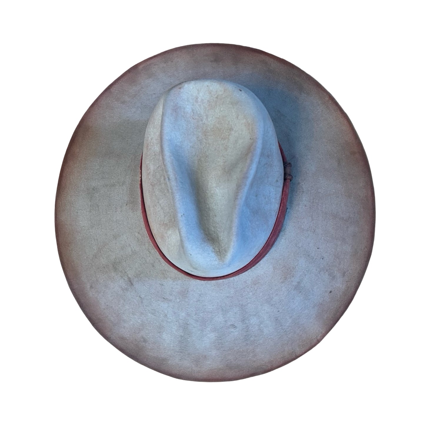 Vintage Bespoke Stetson Hat w/ Vintage Fabric Hat Band and Dyed Tipped Brim