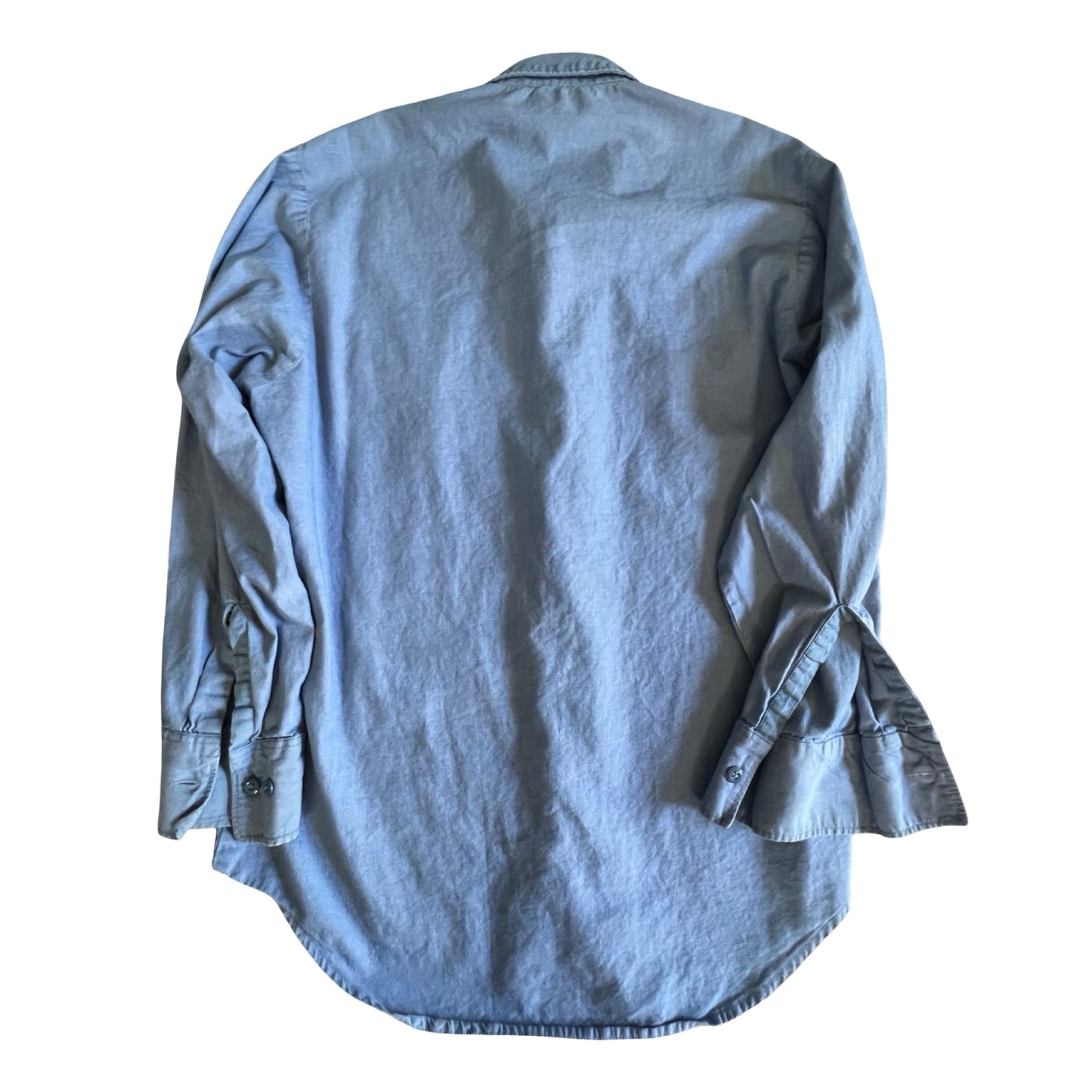 Vintage 70’s/80’s USN Type III Chambray Uniform Shirt Barber L