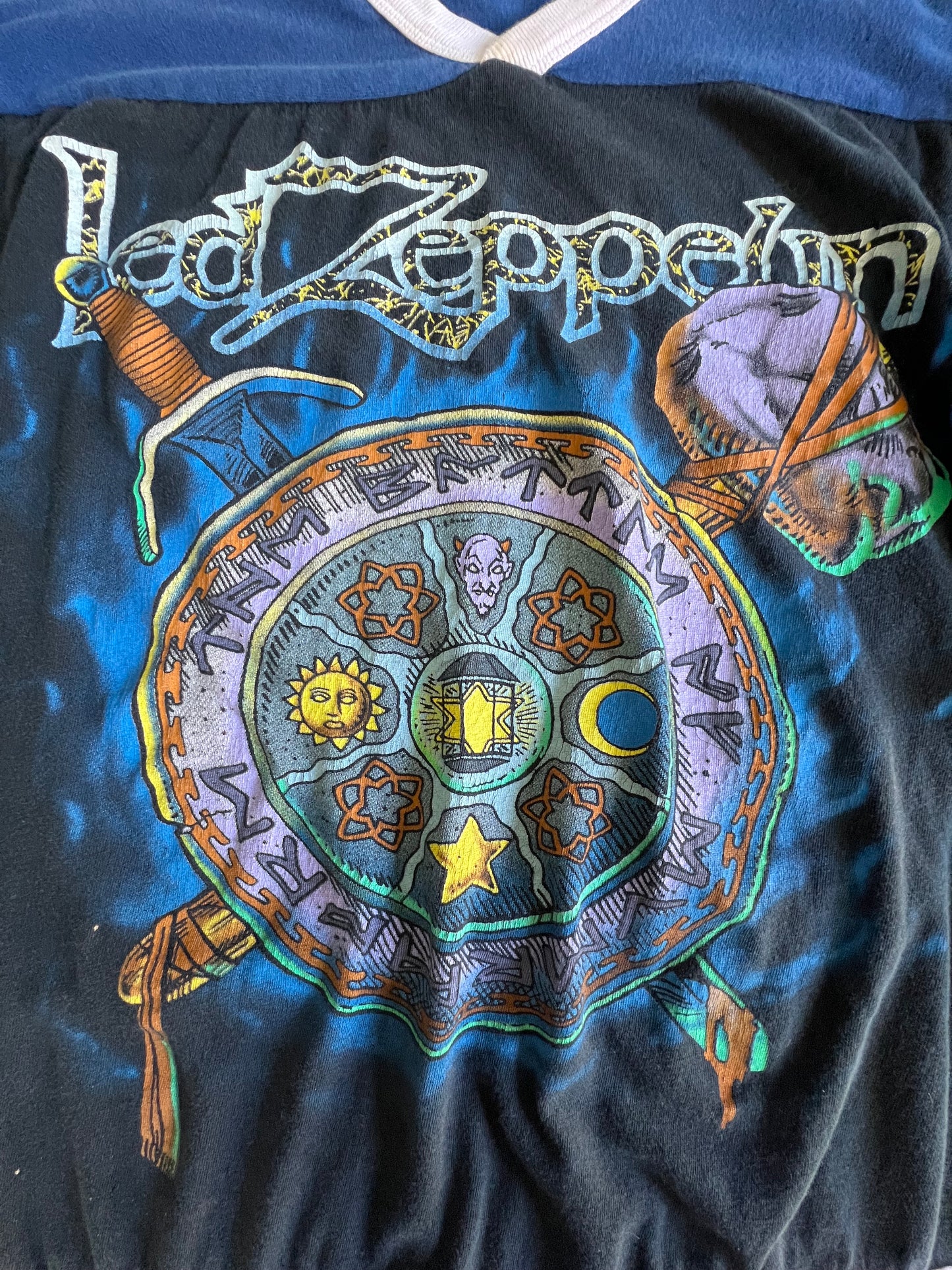 Vintage Led Zeppelin 90’s Myth Gem Winterland Oversized V-Neck Jersey XL